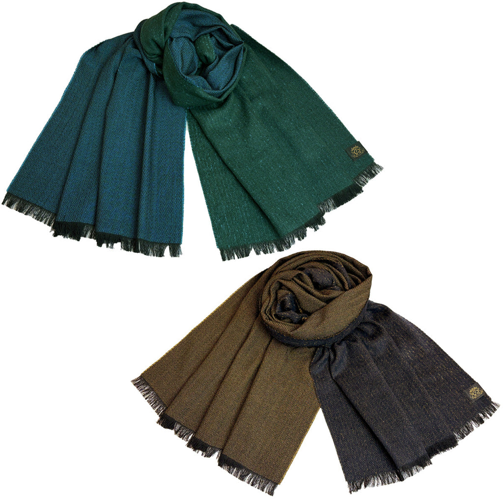 春まで長く、ご愛着。ダブルカルゼ＆フェザーシルクウールストール