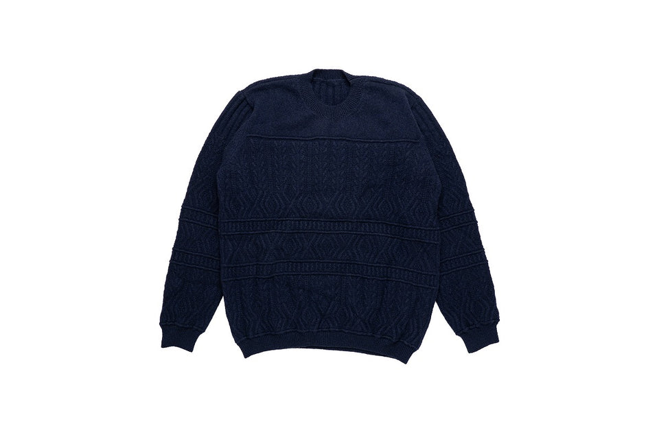 【買えないセーター】 ReBirth WOOL 7ゲージセーター/ケーブル柄/全5色 【ID:15~19】