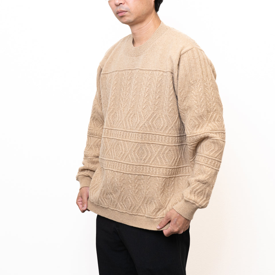 【買えないセーター】 ReBirth WOOL 7ゲージセーター/ケーブル柄/全5色 【ID:15~19】