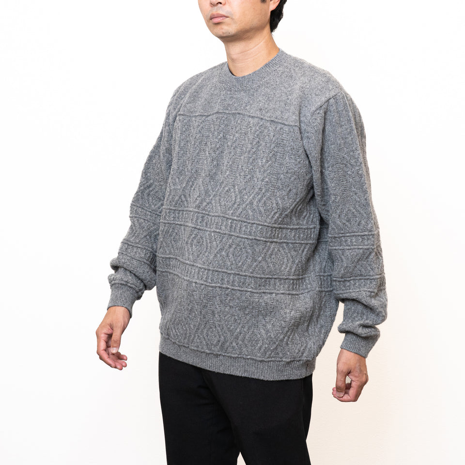 【買えないセーター】 ReBirth WOOL 7ゲージセーター/ケーブル柄/全5色 【ID:15~19】