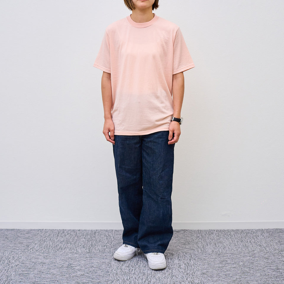 Super140's メリノウールTシャツ 半袖 / サクラカラー / ウォッシャブル