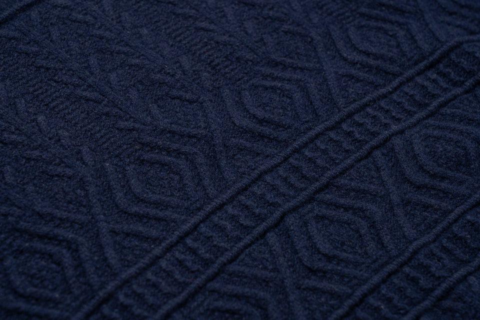 【テスト中】 ReBirth WOOL 7ゲージセーター/ケーブル柄/ネイビー  【ID:09】