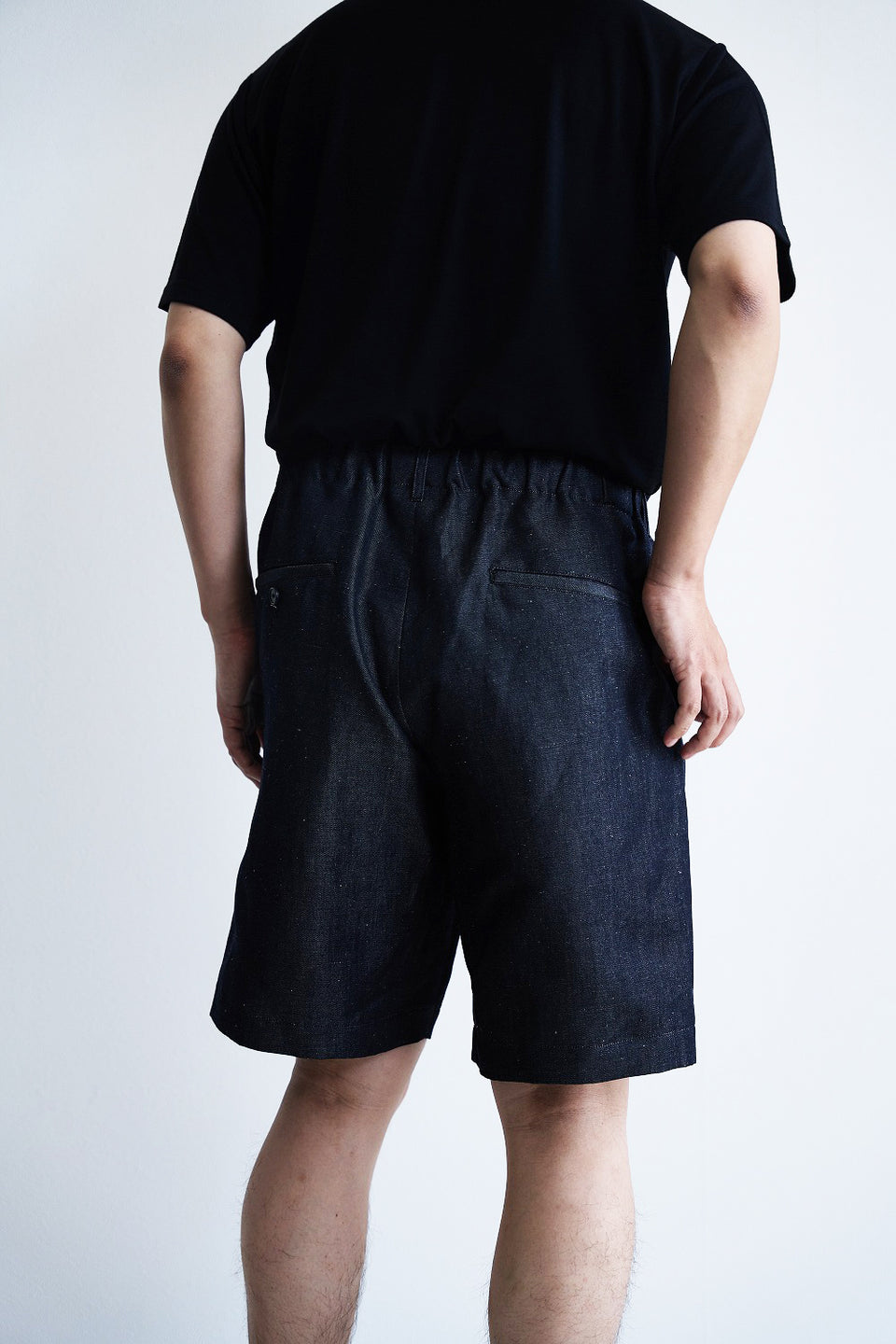 ウールリネンデニム ショーツ