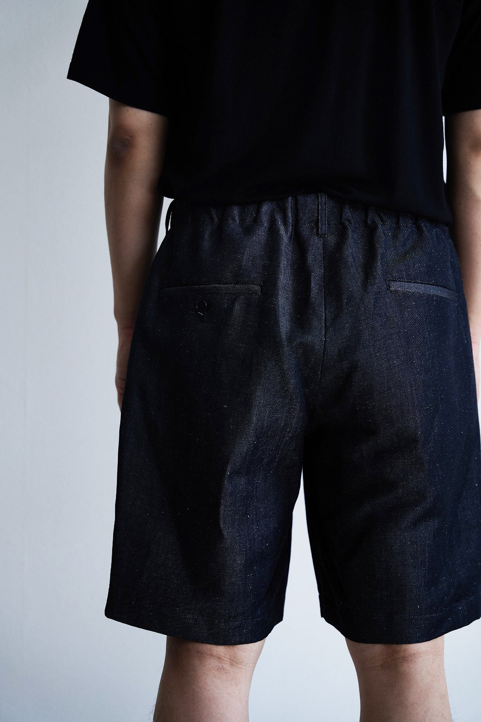 ウールリネンデニム ショーツ