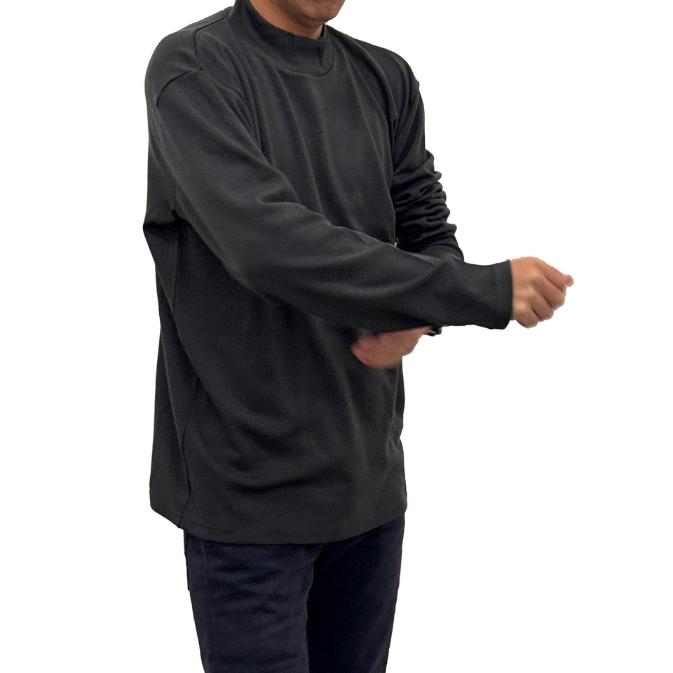 スーパーメリノ モックネックカットソー(ウォッシャブルウール)