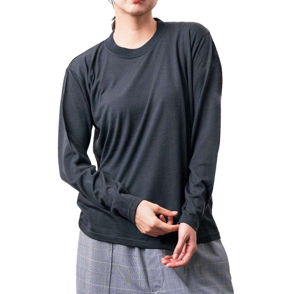Super140's メリノウール ロングスリーブTシャツ 2025  / ウォッシャブル