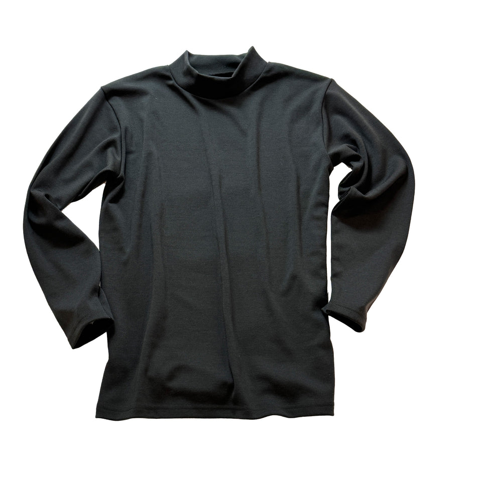 スーパーメリノ モックネックカットソー(ウォッシャブルウール)