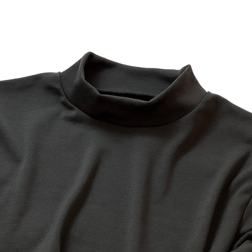 スーパーメリノ モックネックカットソー(ウォッシャブルウール)