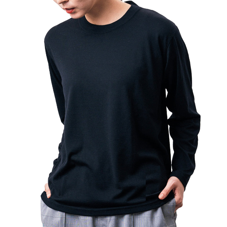 Super140's メリノウール ロングスリーブTシャツ 2025  / ウォッシャブル