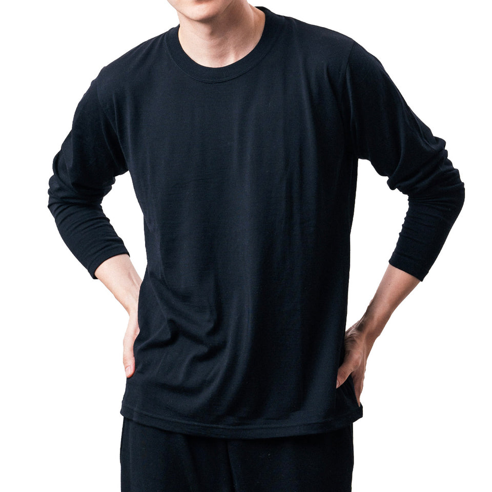 Super140's メリノウール ロングスリーブTシャツ 2025  / ウォッシャブル