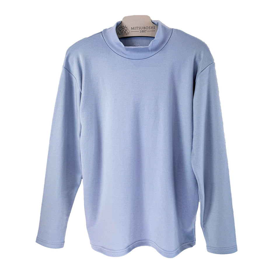 スーパーメリノ モックネックカットソー(ウォッシャブルウール)