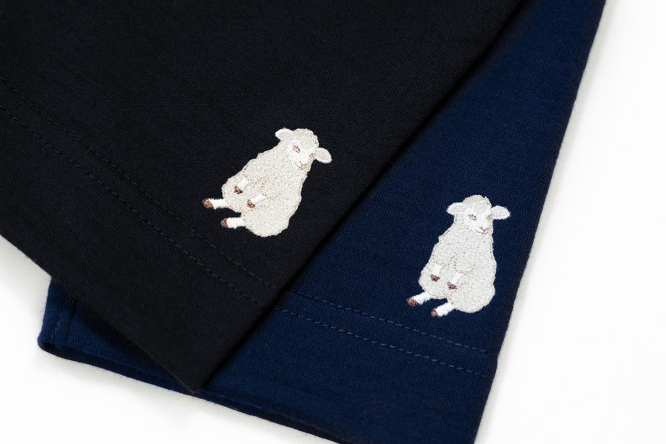 メリノウールロングスリーブTシャツ ビッグシルエット / Super140's / ウォッシャブル