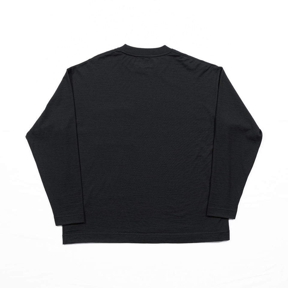 メリノウールロングスリーブTシャツ ビッグシルエット / Super140's / ウォッシャブル