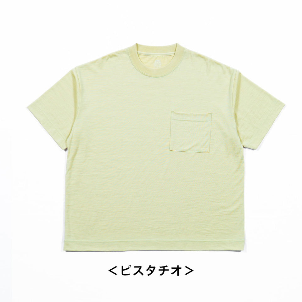 メリノウールTシャツ ビッグシルエット / Super140's / ウォッシャブル