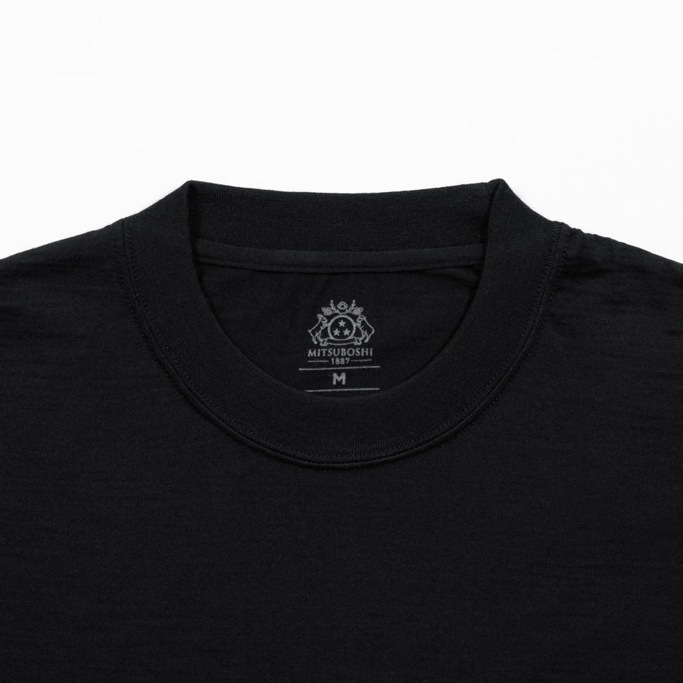 メリノウールロングスリーブTシャツ ビッグシルエット / Super140's / ウォッシャブル