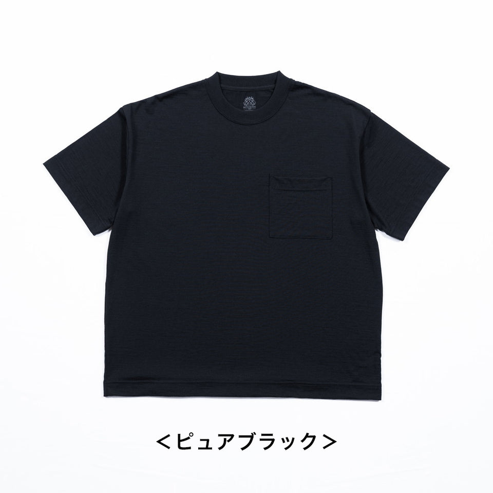 メリノウールTシャツ ビッグシルエット / Super140's / ウォッシャブル