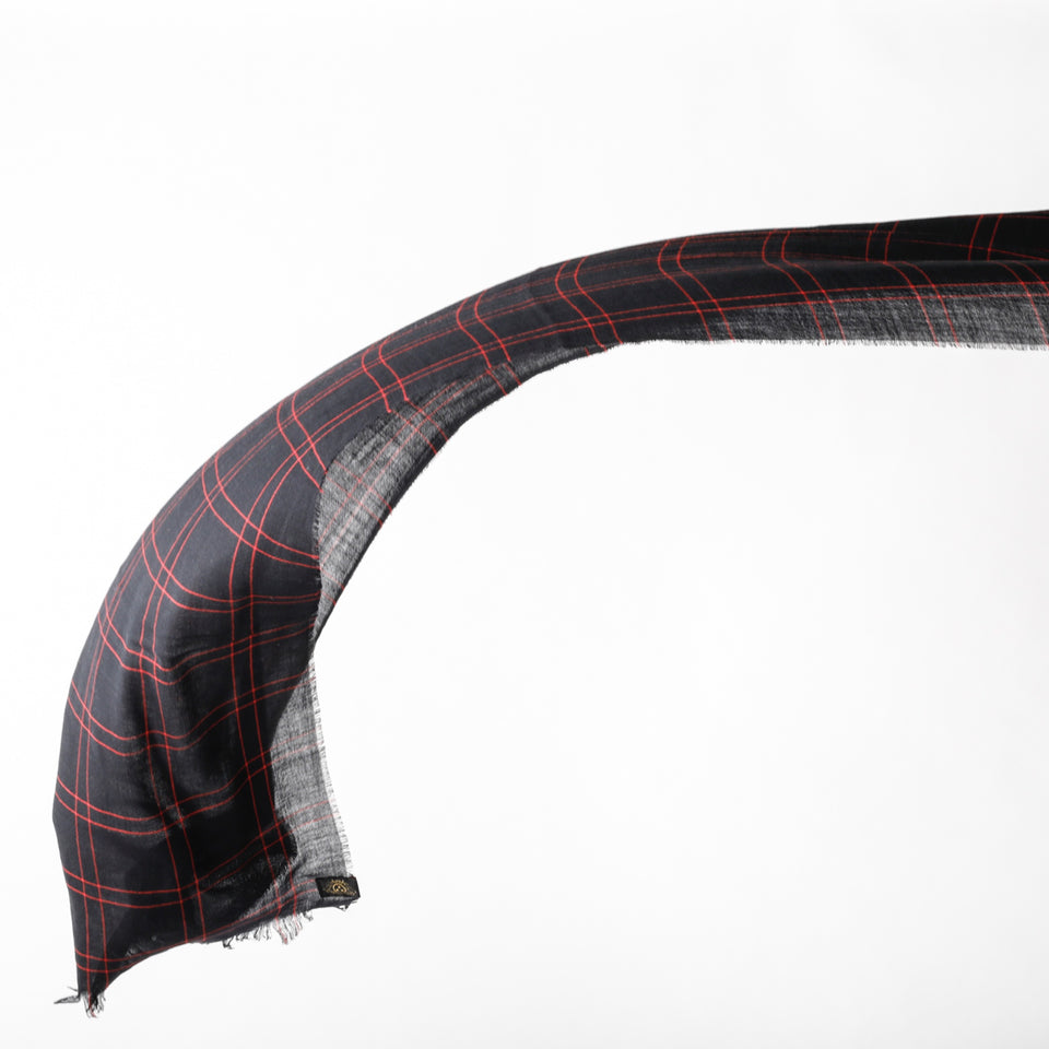 シングルオリジン・メリノストールSE(ブラック×レッドチェック)