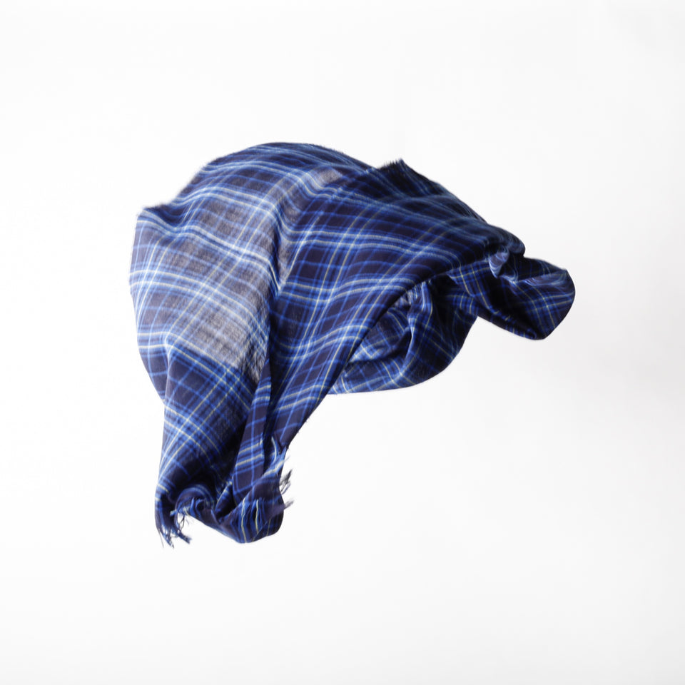 シングルオリジン・メリノストールSE(ブルー×イエローチェック)