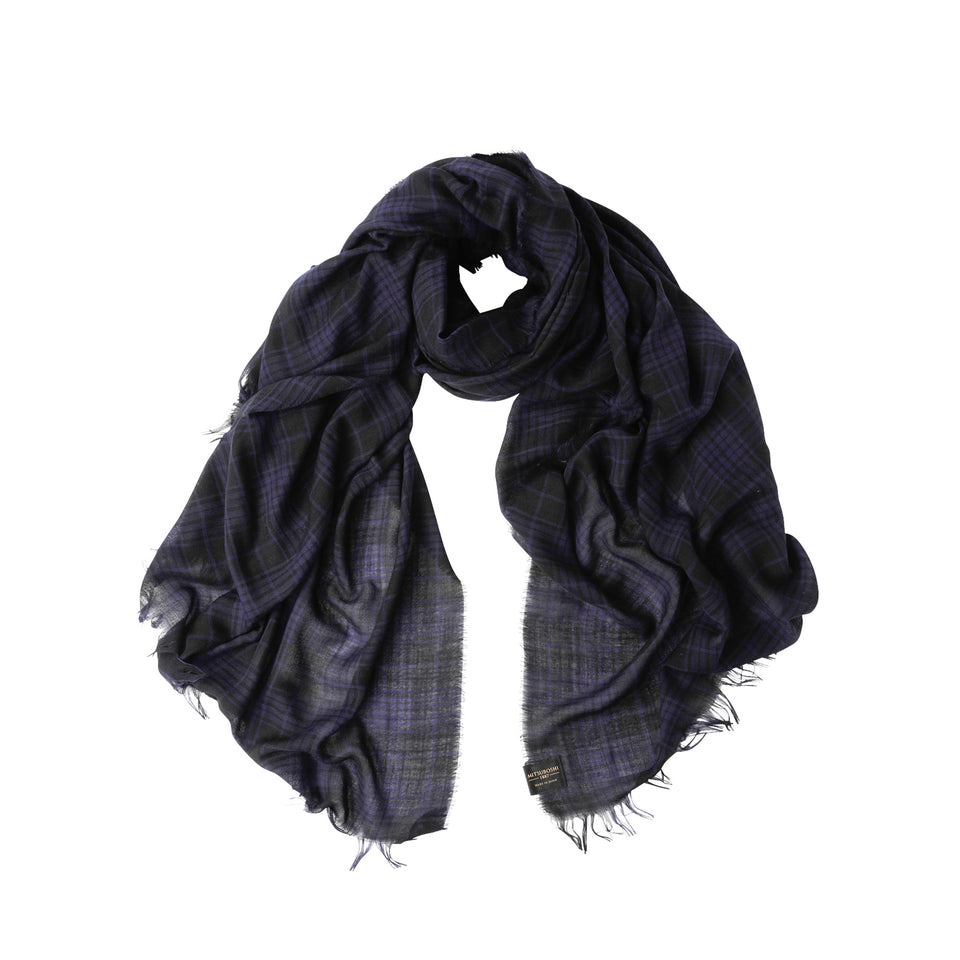 シングルオリジン・メリノストールL(ブラック×ネイビーチェック)