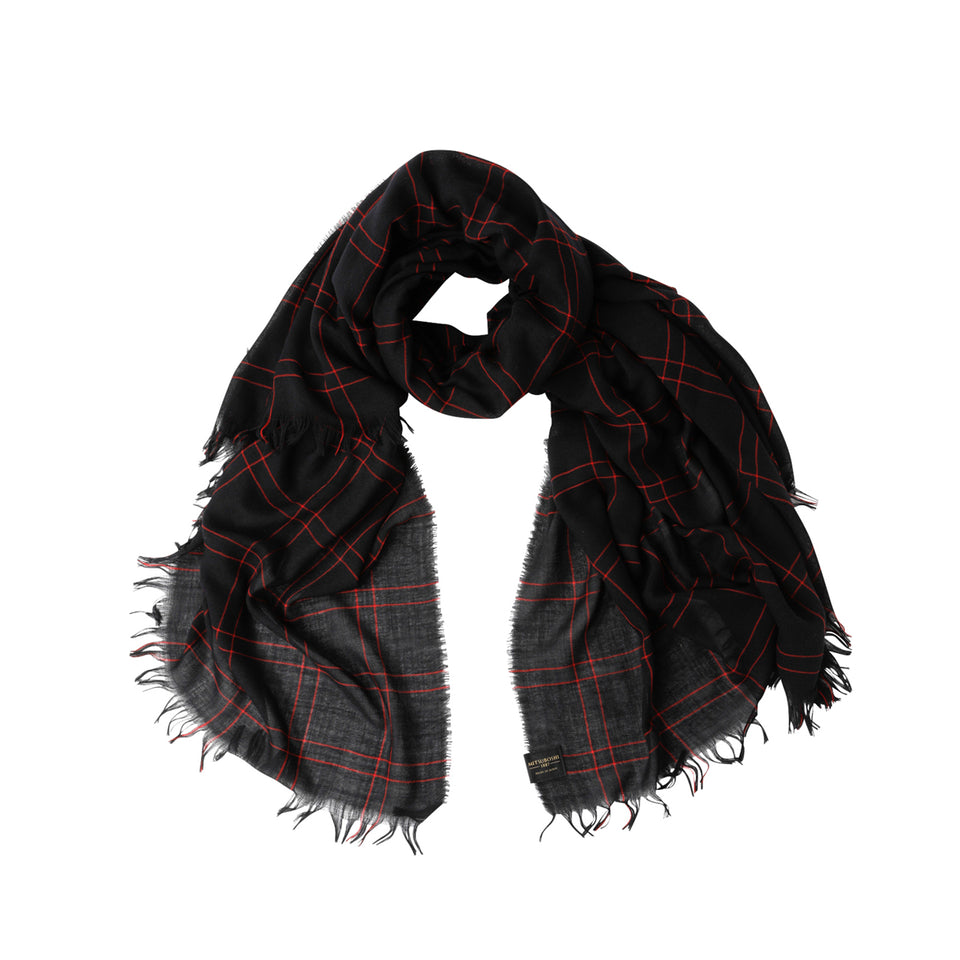 シングルオリジン・メリノストールSE(ブラック×レッドチェック)