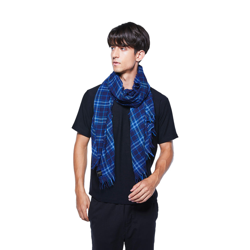 シングルオリジン・メリノストールSE(ブルー×イエローチェック)