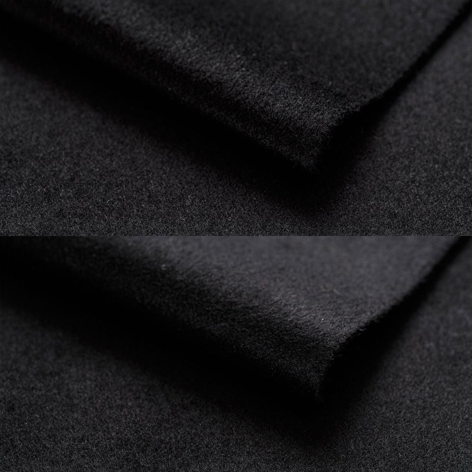 ダブルリッチシルクウールストールL(ブラック×ブラック)