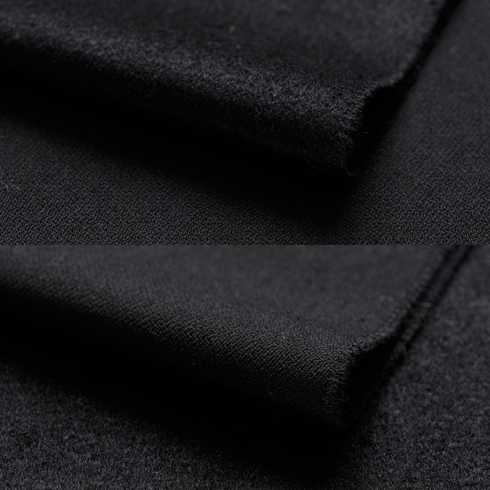 フェザーシルクウールストールL (ブラック×ブラック)