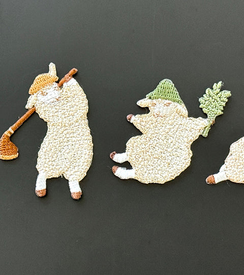 【新ひつじ登場！】可愛いひつじ刺繍を、ストールにも付けられるようになりました
