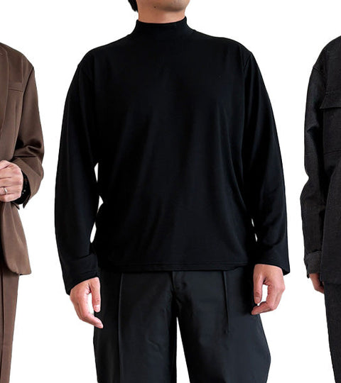 【春に向けたご提案】スタッフがモックネックTシャツを着てみました