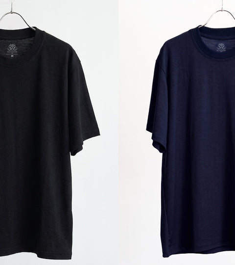 【予約開始】23時間を快適にするメリノウールTシャツレギュラーフィットに、ブラックとネイビーが登場します