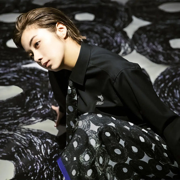 ヘラルボニー 黒丸柄シャツ 中古・古着通販】HERALBONY (ヘラルボニー) Kuromaruシャツ ブラック