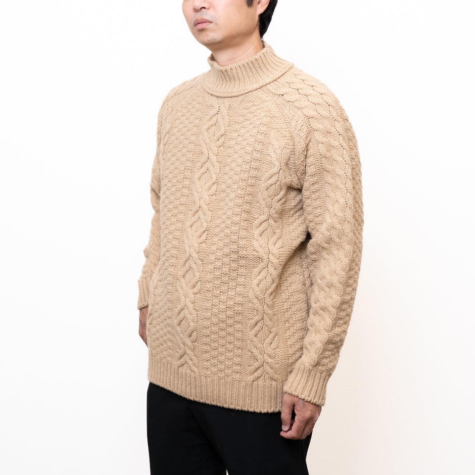 【買えないセーター】 ReBirth WOOL 3ゲージセーター/ケーブル柄/全5色 【ID:03～07】