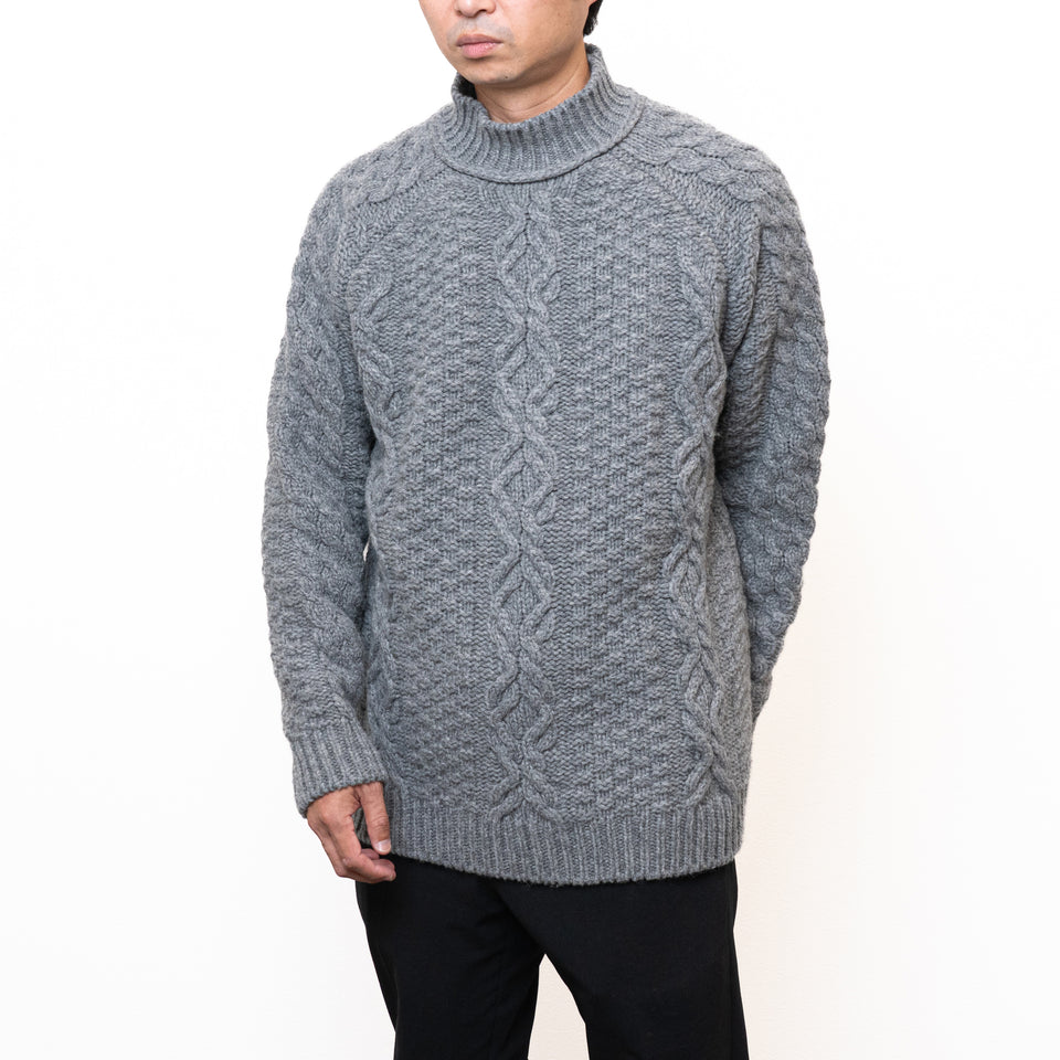 【買えないセーター】 ReBirth WOOL 3ゲージセーター/ケーブル柄/全5色 【ID:03～07】