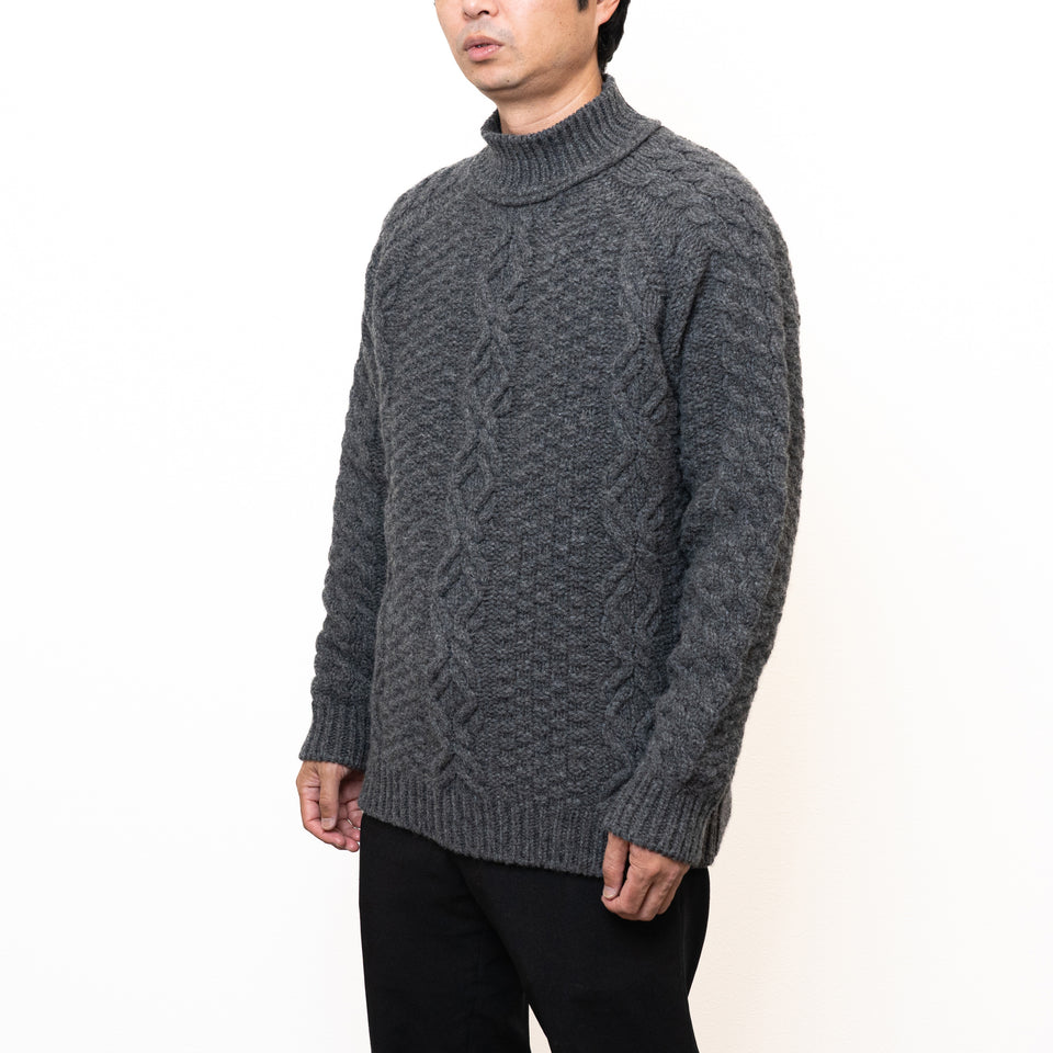 【買えないセーター】 ReBirth WOOL 3ゲージセーター/ケーブル柄/全5色 【ID:03～07】