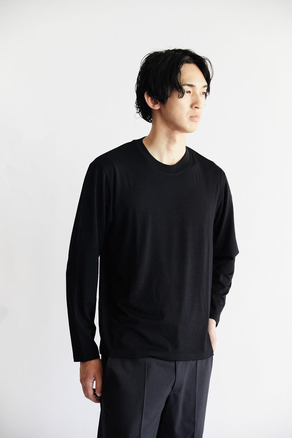 4月30日（木）発送予定 予約販売】ウール天竺・レギュラー長袖Tシャツ