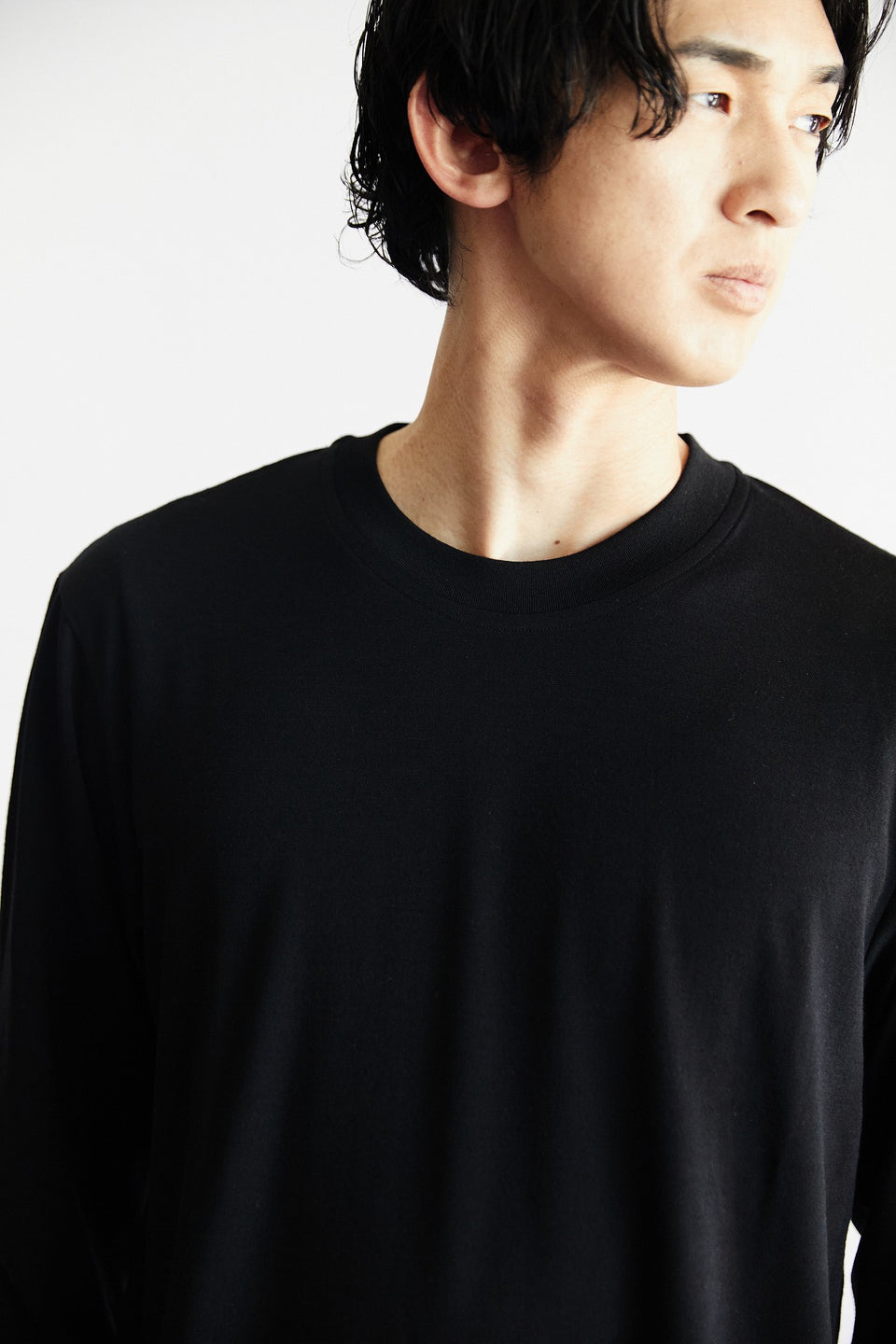 ウール天竺・レギュラー長袖Tシャツ（ウォッシャブル）