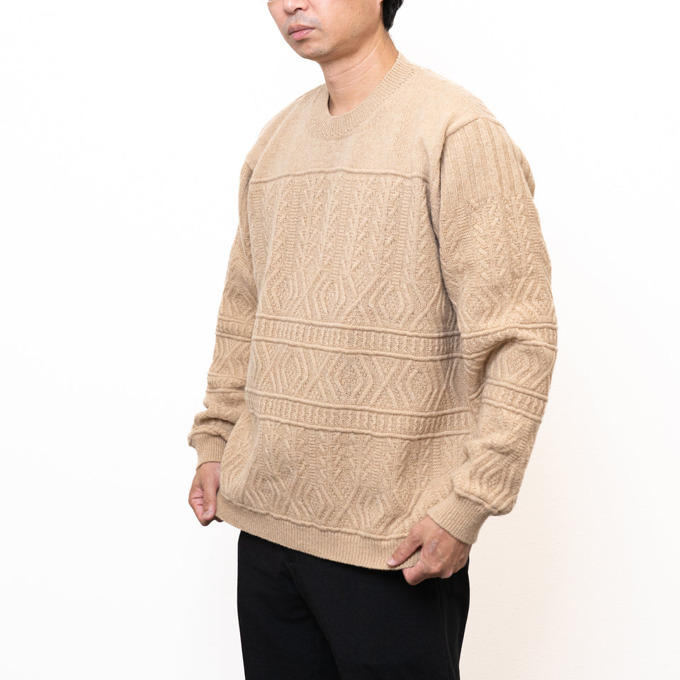 【買えないセーター】 ReBirth WOOL 7ゲージセーター/ケーブル柄/全5色 【ID:15～19】