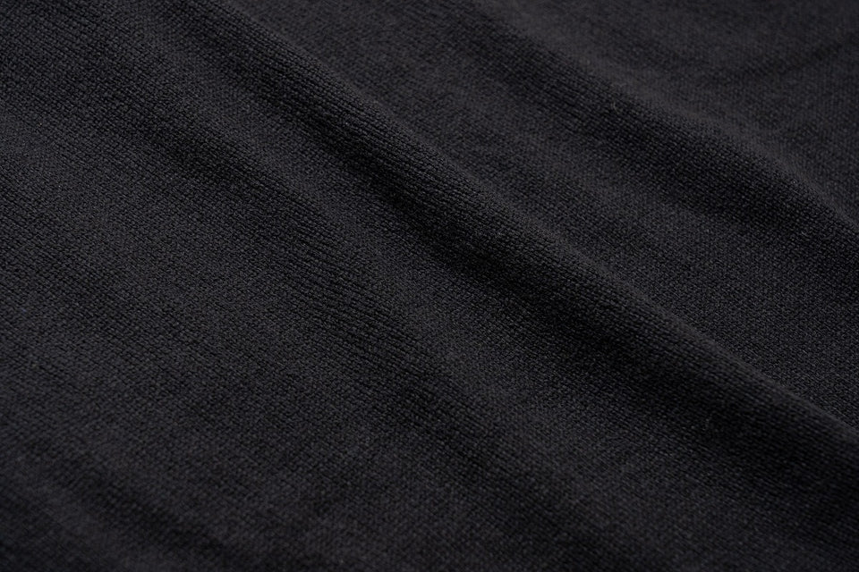 【買えないセーター】 ReBirth WOOL 7ゲージセーター/ラグランスリーブ/ブラック  【ID:20】
