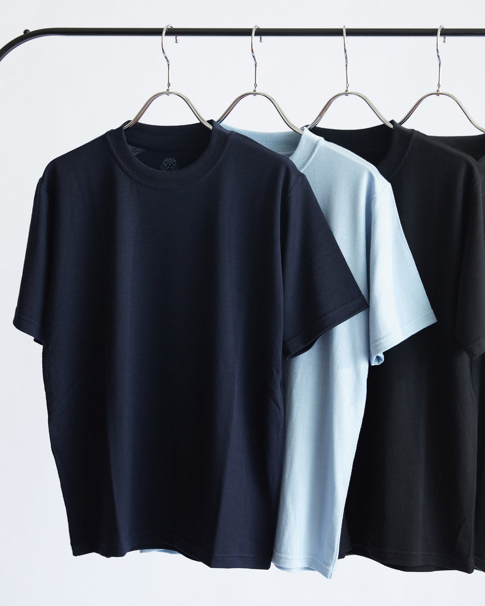 Super140's ウォッシャブルウール 半袖Tシャツ 2枚セット【父の日限定 ・ おひとり様1セット限り】