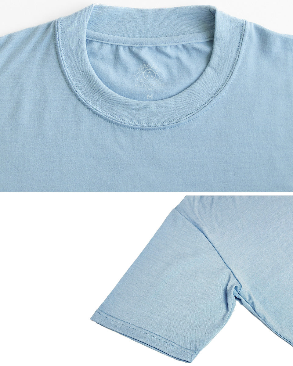 Super140's ウォッシャブルウール 半袖Tシャツ