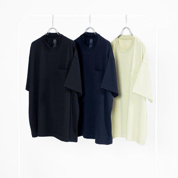 メリノウールTシャツ ビッグシルエット / Super140's / ウォッシャブル