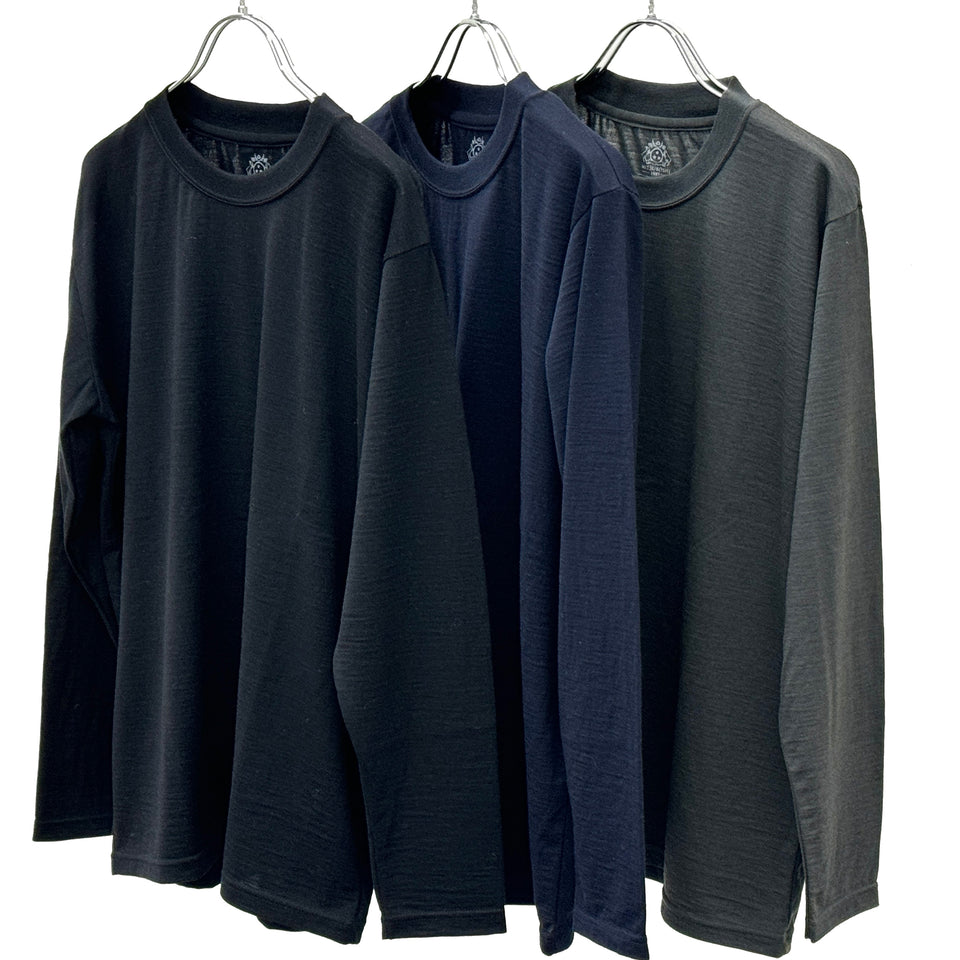 【10月上旬発送予定】Super140's メリノウール ロングスリーブTシャツ 2025  / ウォッシャブル