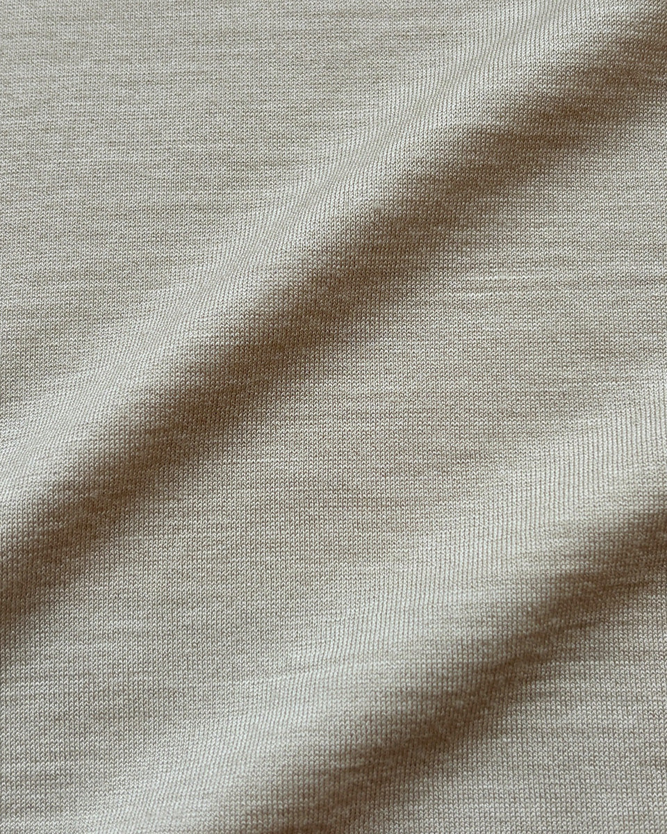 Super140's ウォッシャブルウール 半袖Tシャツ