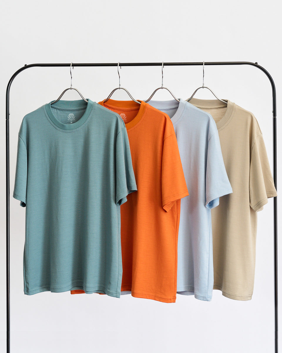ウール天竺・レギュラーフィットTシャツ＆エアクラシカウールジャケット・スラックスセット