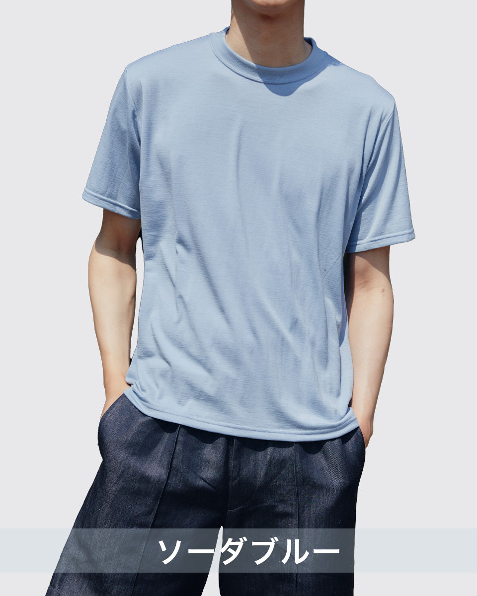 Super140's ウォッシャブルウール 半袖Tシャツ スリムフィット＆エアクラシカウールジャケット・スラックスセット