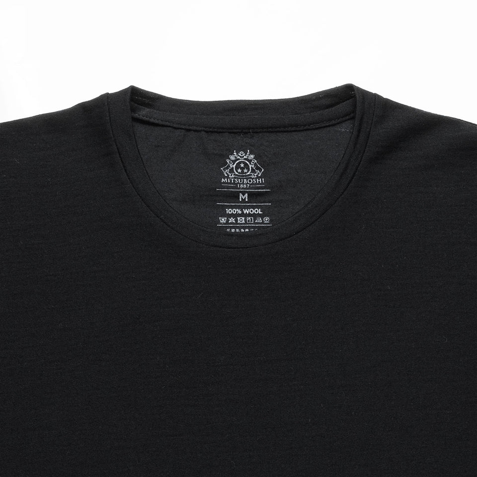 23時間を快適にする メリノロングTシャツ （長袖  ロンT クルーネック Super140's）