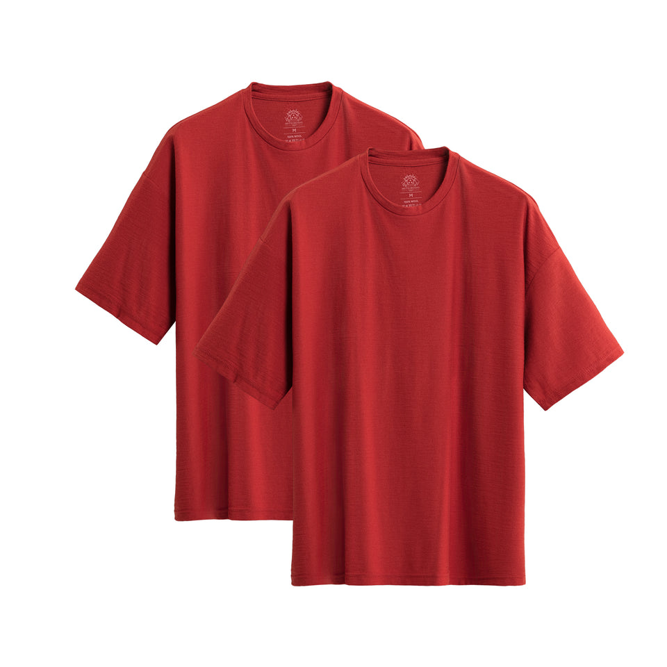 メリノ・ビッグシルエット・Tシャツ 2枚セット（ユニセックス Super140's）
