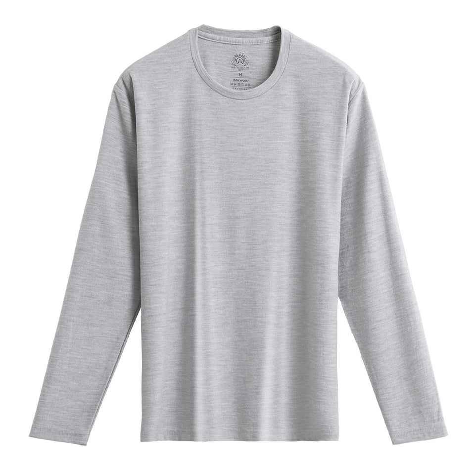 23時間を快適にする メリノロングTシャツ （長袖  ロンT クルーネック Super140's）