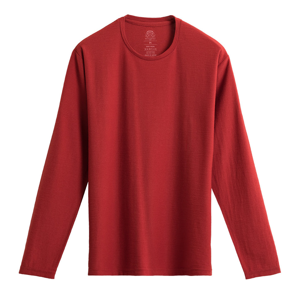 23時間を快適にする メリノロングTシャツ （長袖  ロンT クルーネック Super140's）