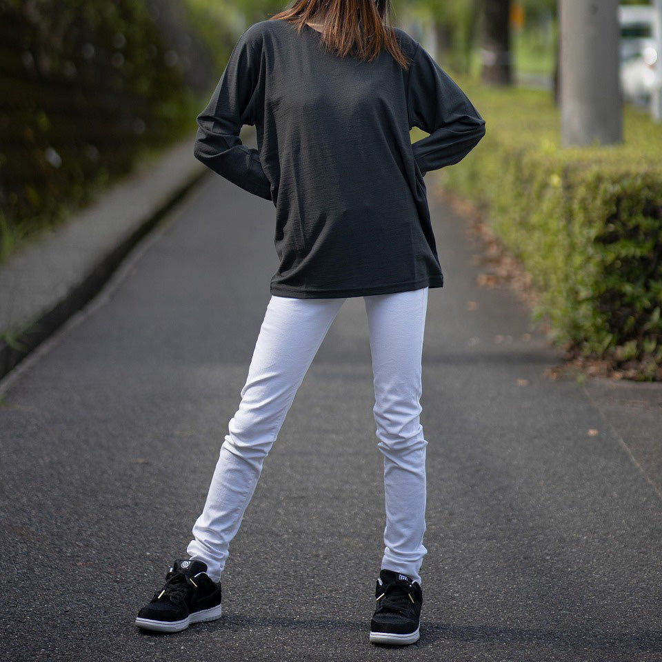 23時間を快適にする メリノロングTシャツ （長袖  ロンT クルーネック Super140's）